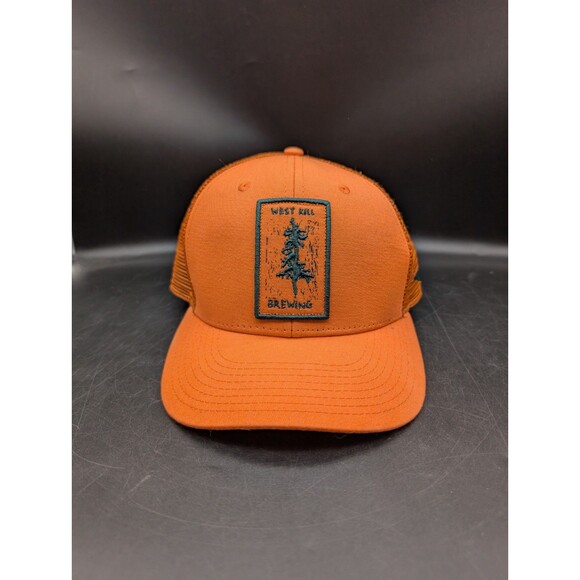 West Kill Brewing Catskills NY Mountains Trucker Orange Snapback RARE - Picture 1 of 6